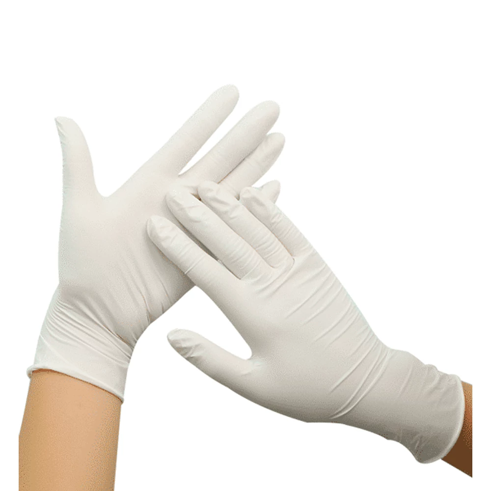 Kesztyű Latex, Púdermentes, FEHÉR(100db)