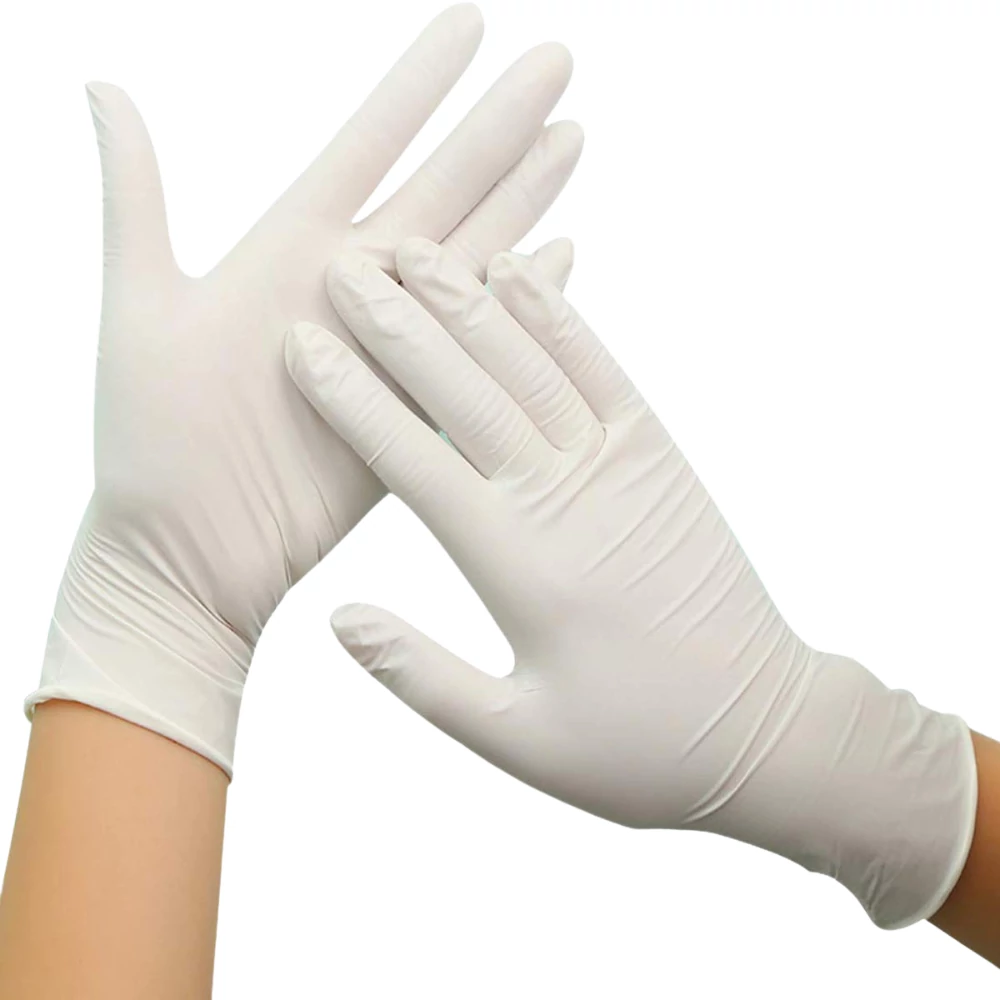 TENTY Latex púderes kesztyű