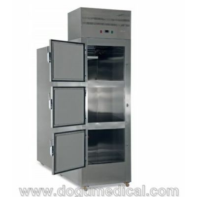 Patológiai halotthűtő, hűtőkamra (3 férőhely, elülső ajtós)